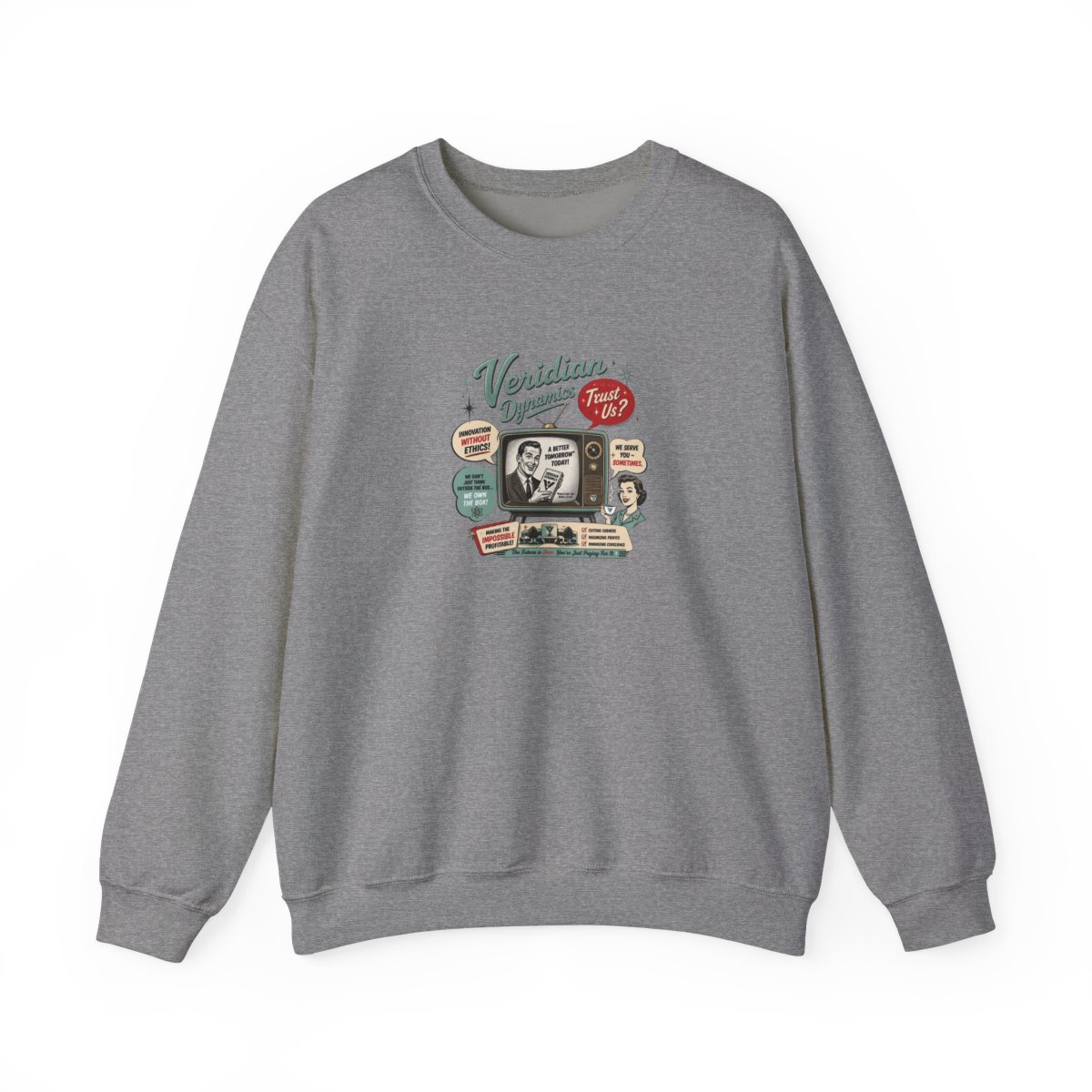 Better Off Ted "Innovation Without Ethics!" Crewneck - alternate angle 4, merchandise
